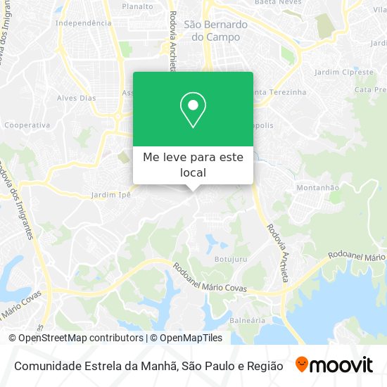 Comunidade Estrela da Manhã mapa