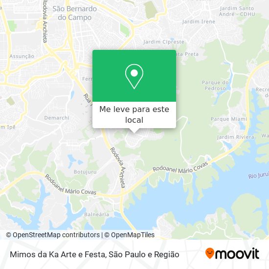 Mimos da Ka Arte e Festa mapa