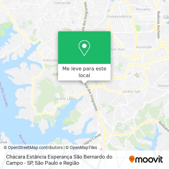 Chácara Estância Esperança São Bernardo do Campo - SP mapa