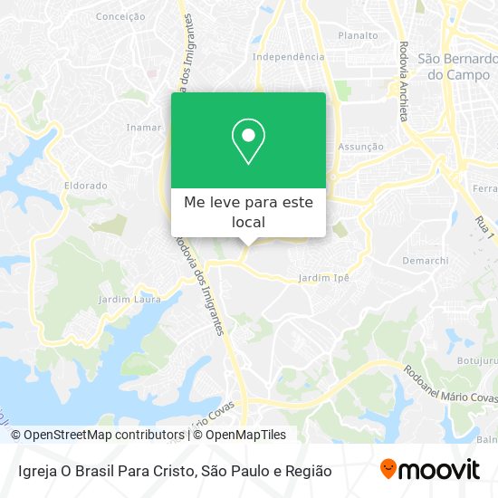 Igreja O Brasil Para Cristo mapa