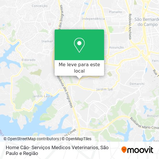 Home Cão- Serviços Medicos Veterinarios mapa