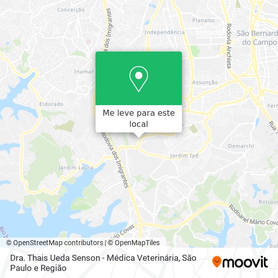 Dra. Thais Ueda Senson - Médica Veterinária mapa