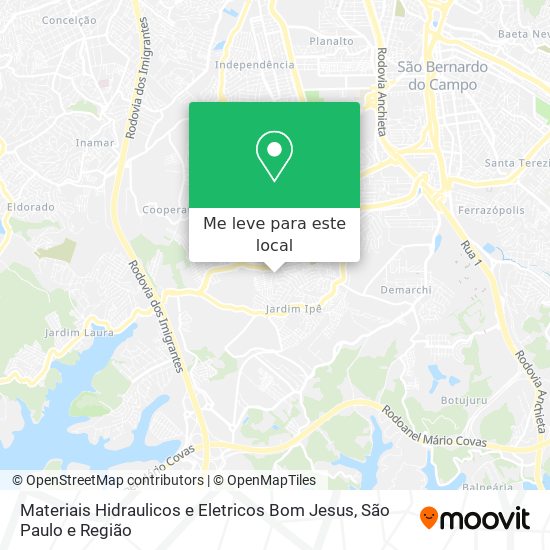 Materiais Hidraulicos e Eletricos Bom Jesus mapa