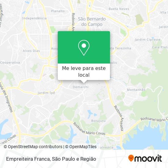 Empreiteira Franca mapa