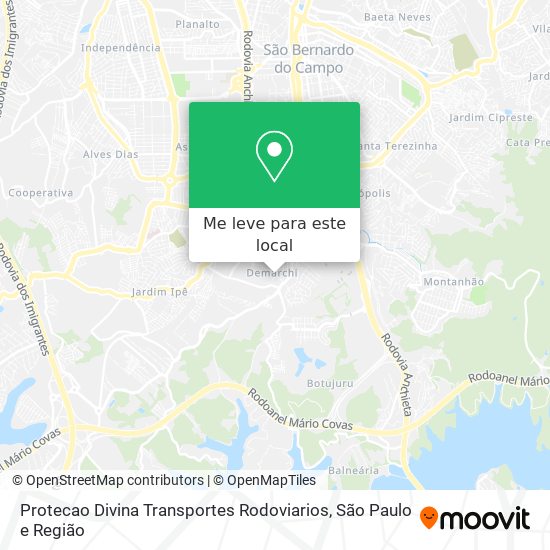 Protecao Divina Transportes Rodoviarios mapa