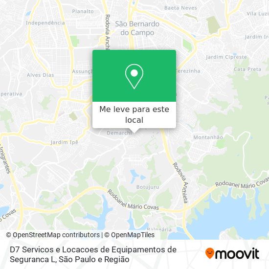 D7 Servicos e Locacoes de Equipamentos de Seguranca L mapa