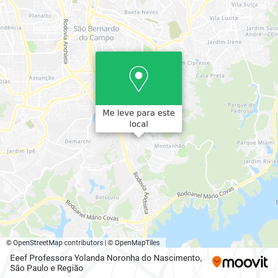 Eeef Professora Yolanda Noronha do Nascimento mapa