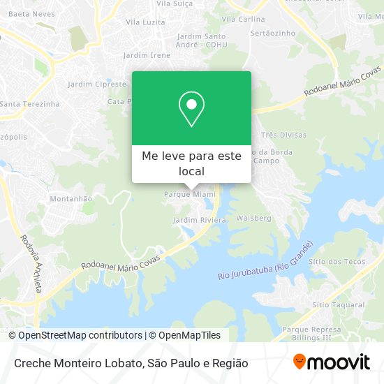 Creche Monteiro Lobato mapa