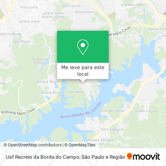 Usf Recreio da Borda do Campo mapa