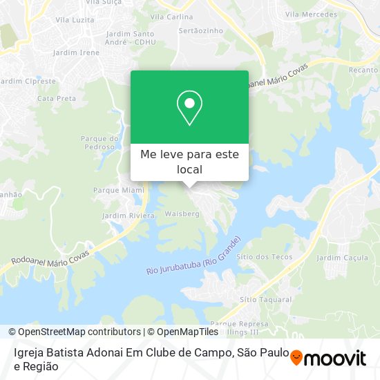 Igreja Batista Adonai Em Clube de Campo mapa