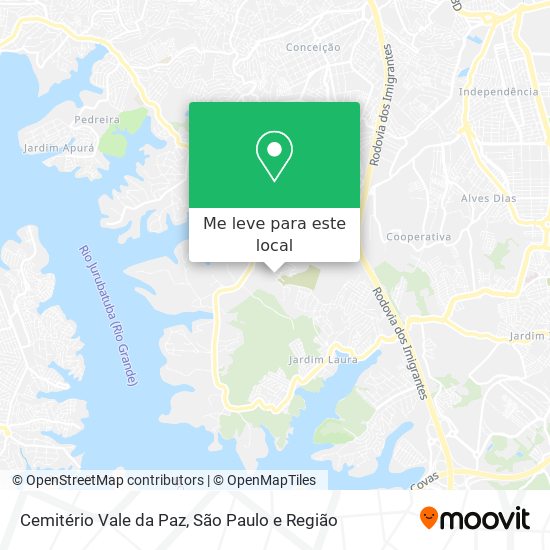 Cemitério Vale da Paz mapa