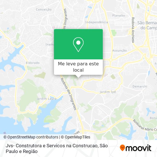 Jvs- Construtora e Servicos na Construcao mapa