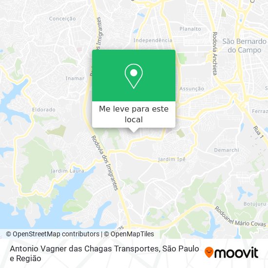 Antonio Vagner das Chagas Transportes mapa