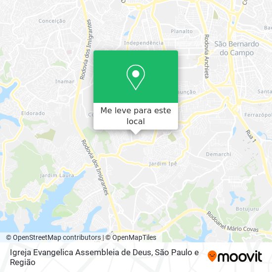 Igreja Evangelica Assembleia de Deus mapa