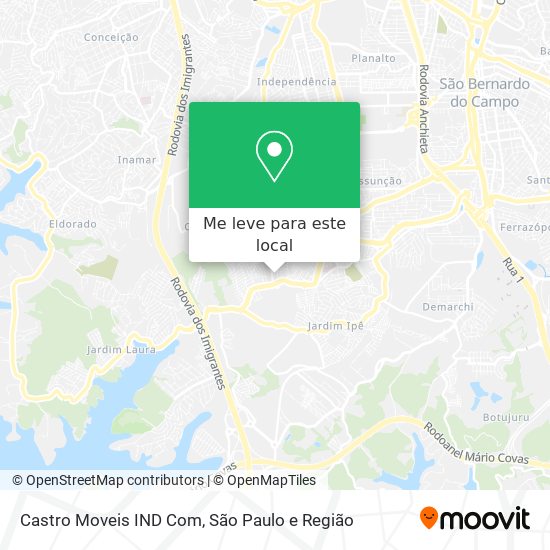 Castro Moveis IND Com mapa