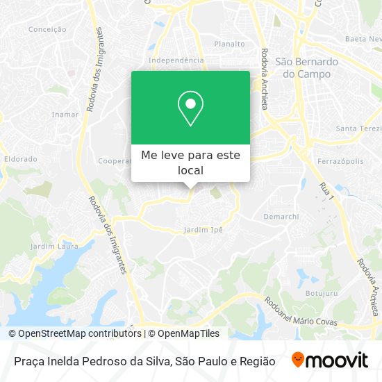 Praça Inelda Pedroso da Silva mapa