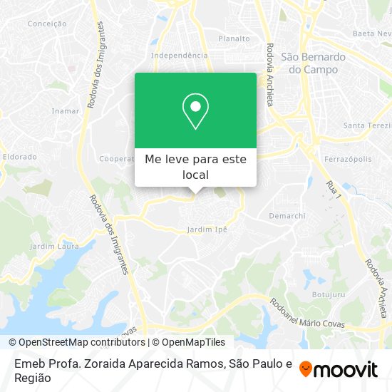 Emeb Profa. Zoraida Aparecida Ramos mapa