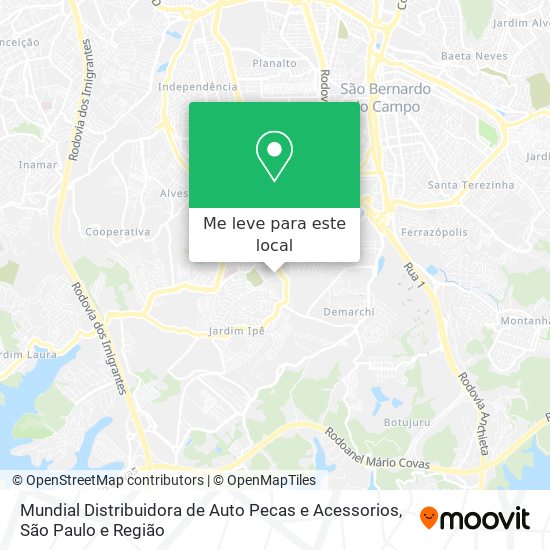 Mundial Distribuidora de Auto Pecas e Acessorios mapa