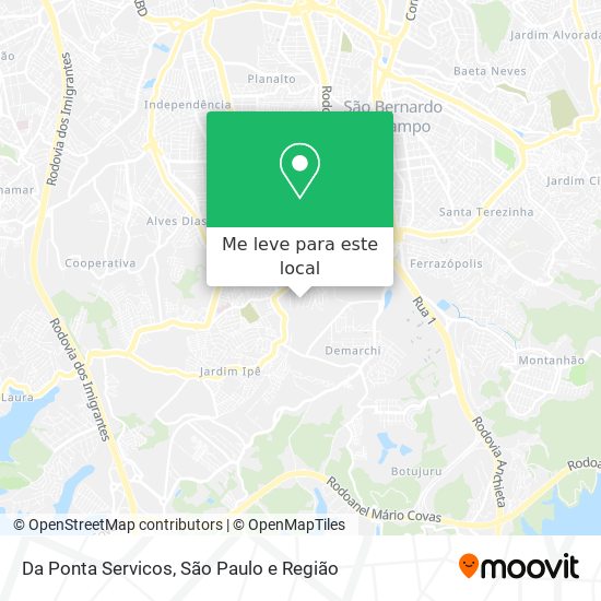 Da Ponta Servicos mapa