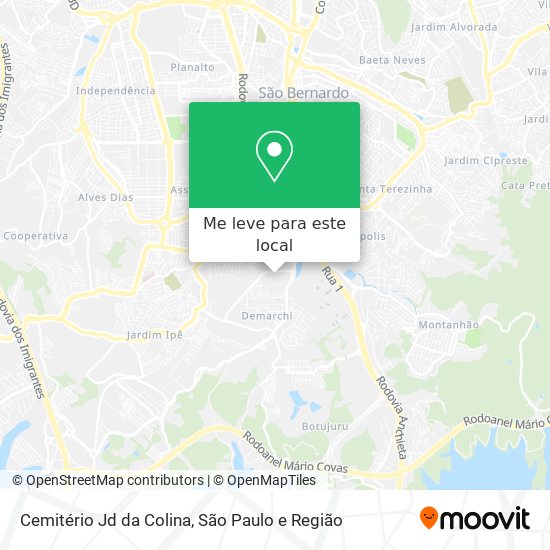 Cemitério Jd da Colina mapa