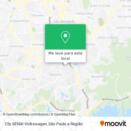 Cfp SENAI Volkswagen mapa