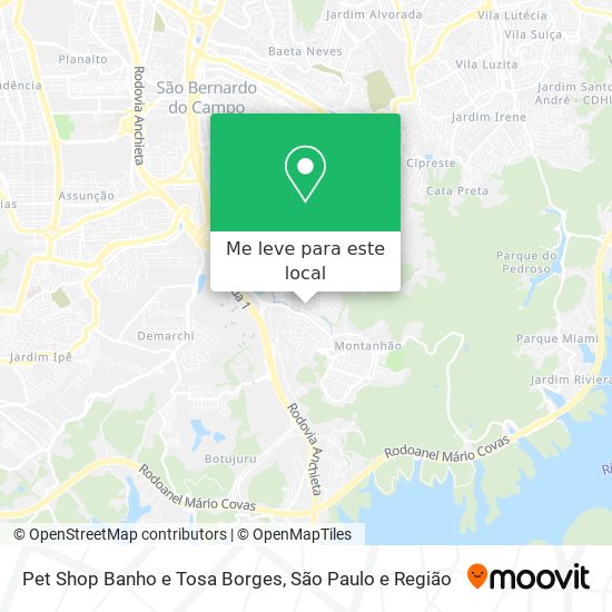 Pet Shop Banho e Tosa Borges mapa