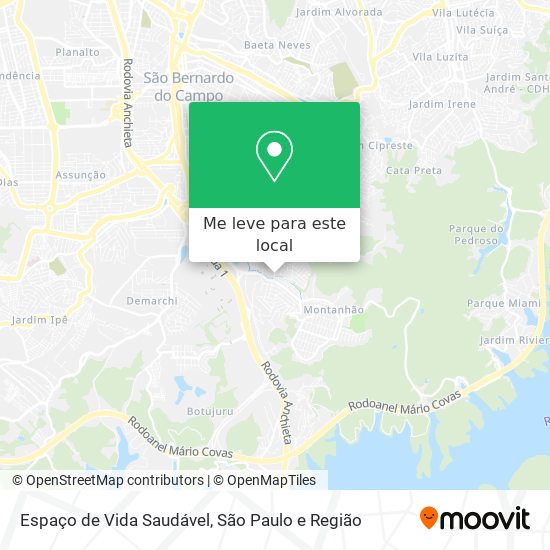 Espaço de Vida Saudável mapa