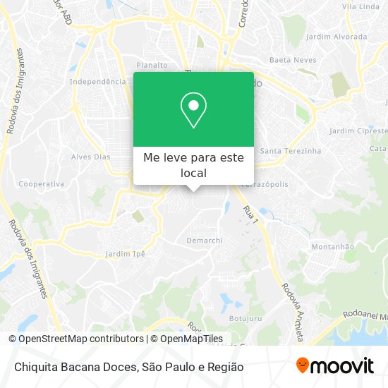 Chiquita Bacana Doces mapa