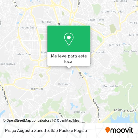 Praça Augusto Zanutto mapa