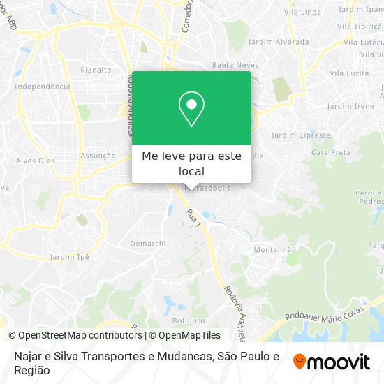 Najar e Silva Transportes e Mudancas mapa