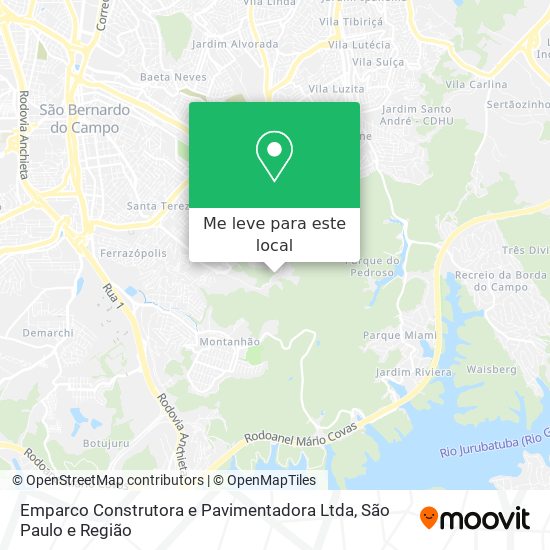 Emparco Construtora e Pavimentadora Ltda mapa