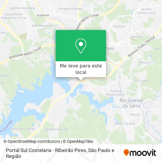 Portal Sul Costelaria - Ribeirão Pires mapa