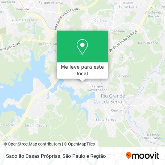 Sacolão Casas Próprias mapa