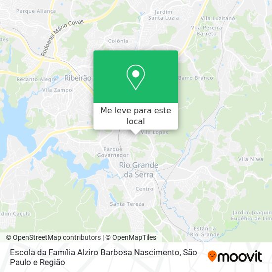 Escola da Família Alziro Barbosa Nascimento mapa