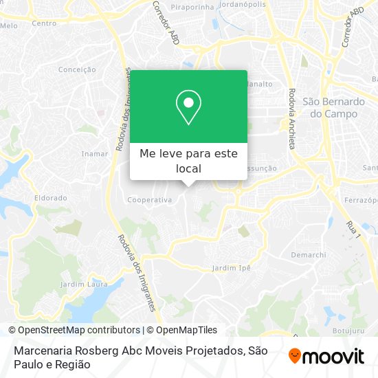 Marcenaria Rosberg Abc Moveis Projetados mapa