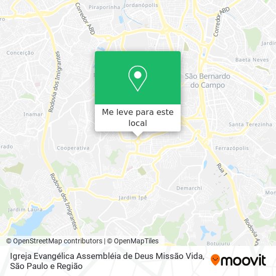 Igreja Evangélica Assembléia de Deus Missão Vida mapa