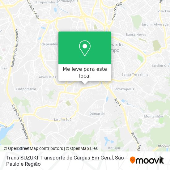 Trans SUZUKI Transporte de Cargas Em Geral mapa