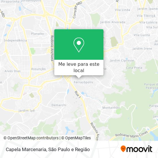Capela Marcenaria mapa