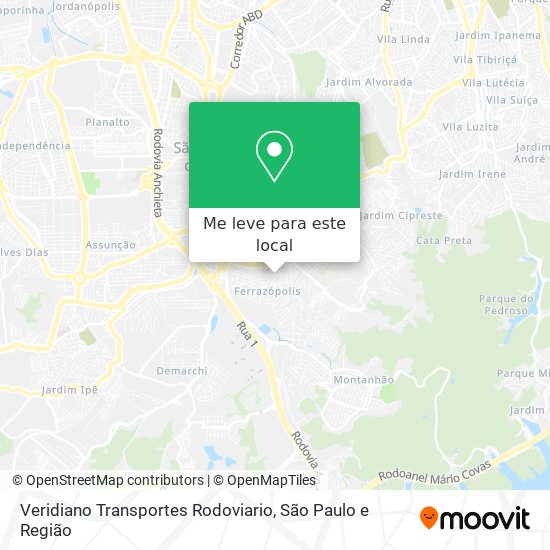 Veridiano Transportes Rodoviario mapa