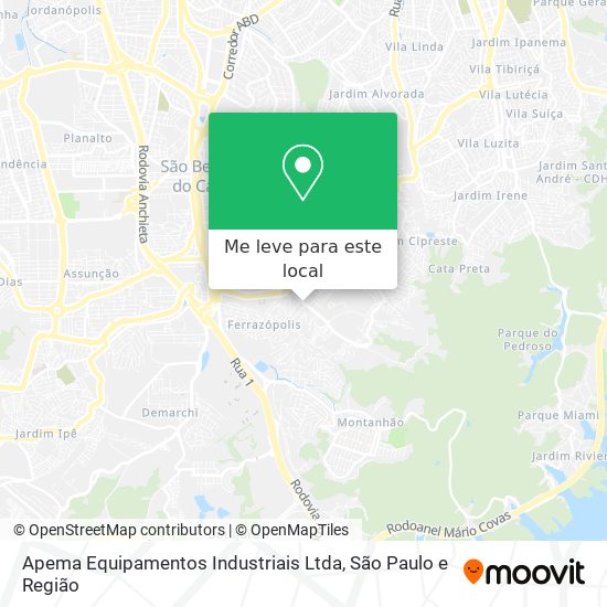 Apema Equipamentos Industriais Ltda mapa