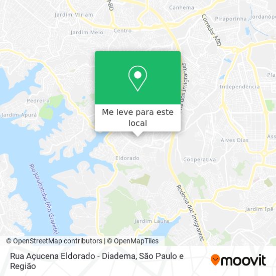 Rua Açucena Eldorado - Diadema mapa