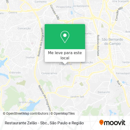 Restaurante Zelão - Sbc. mapa