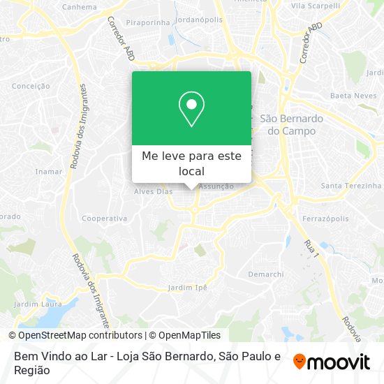 Bem Vindo ao Lar - Loja São Bernardo mapa