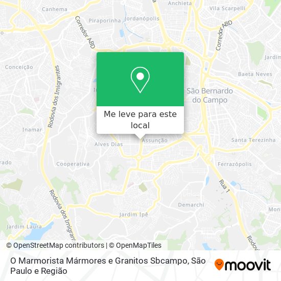 O Marmorista Mármores e Granitos Sbcampo mapa