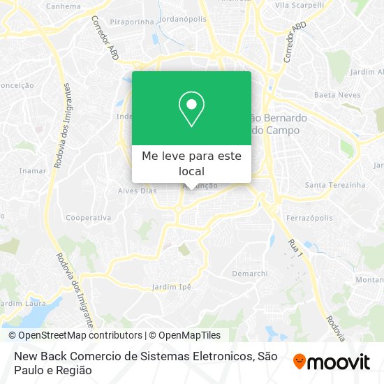 New Back Comercio de Sistemas Eletronicos mapa