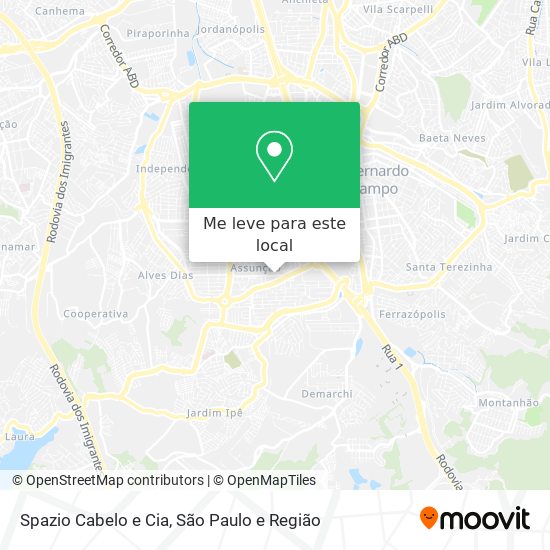 Spazio Cabelo e Cia mapa