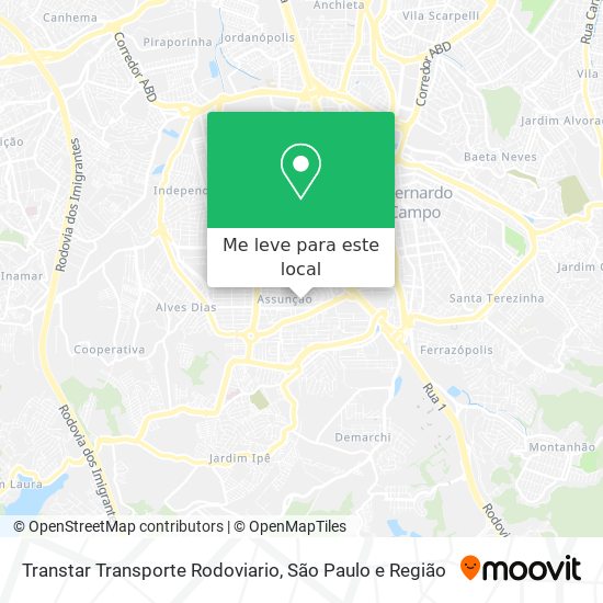 Transtar Transporte Rodoviario mapa