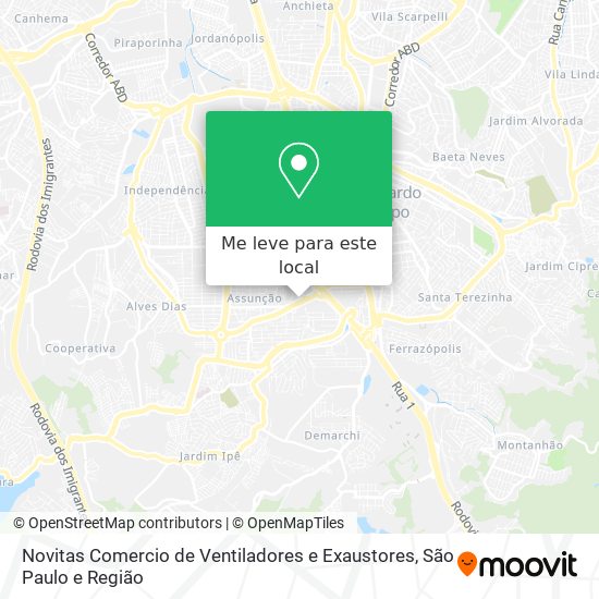 Novitas Comercio de Ventiladores e Exaustores mapa