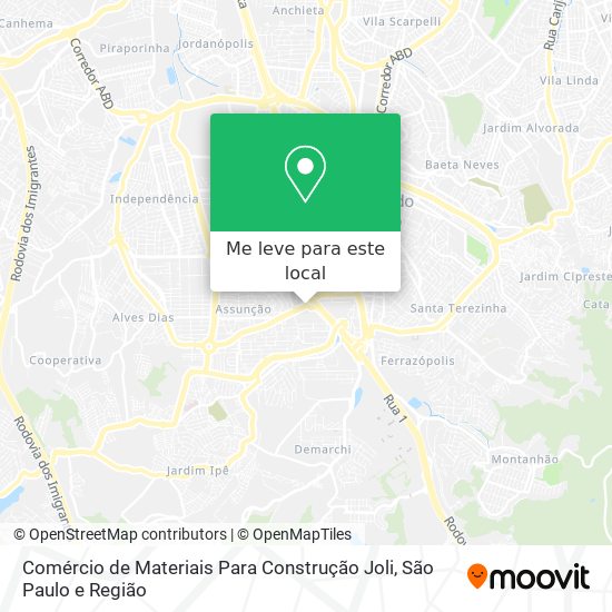 Comércio de Materiais Para Construção Joli mapa