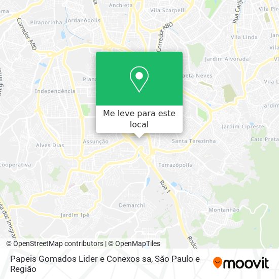 Papeis Gomados Lider e Conexos sa mapa